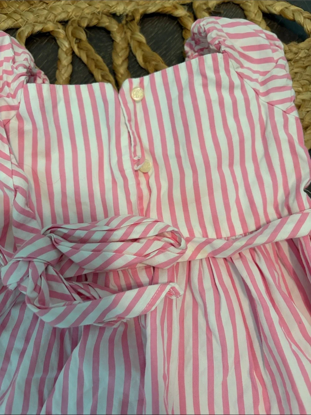 Ralph Lauren Pink and White Striped Sundress 18 Months